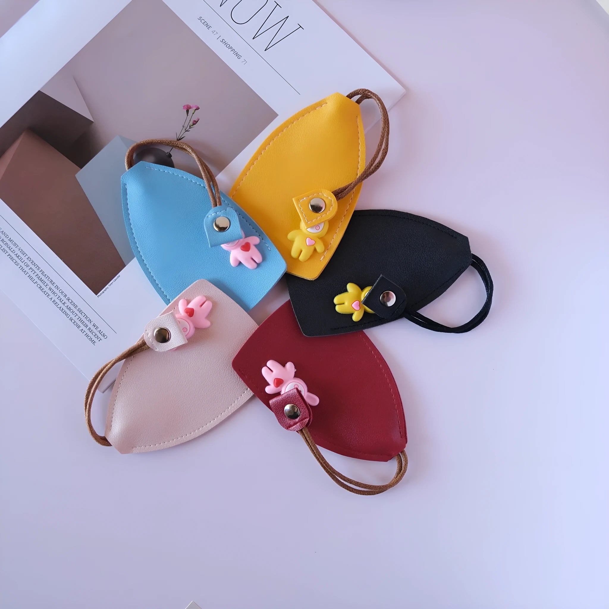 Universal large capacity car key case with RFID protection in five colour options