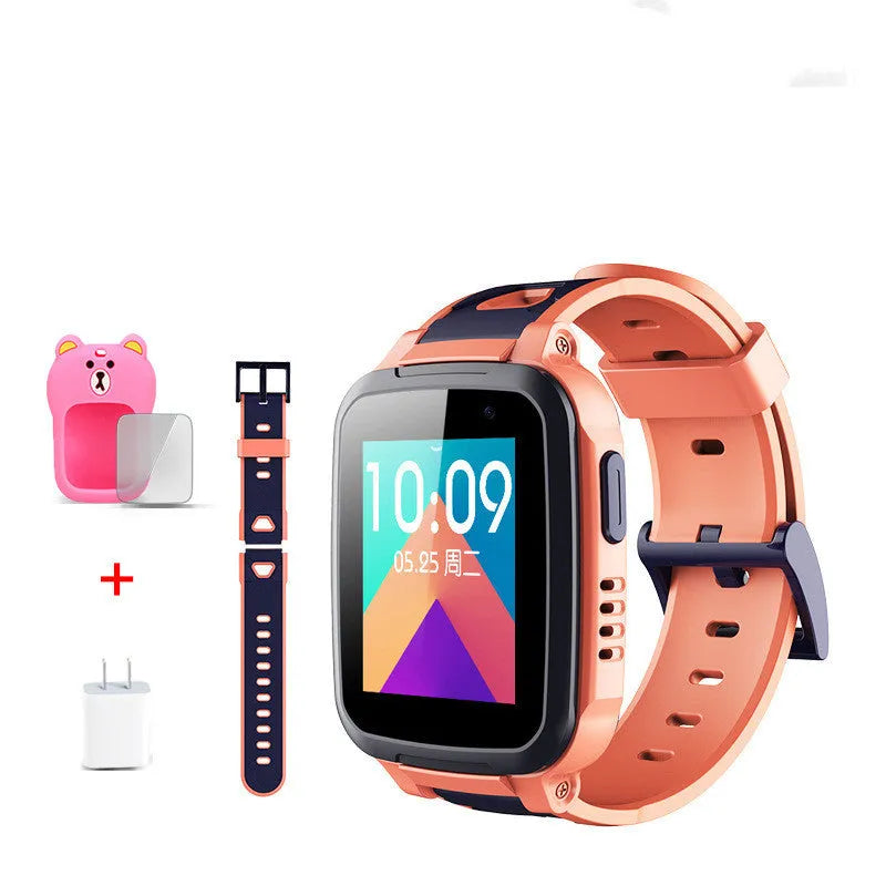 Blue 360 SE5 children's smartwatch with stainless steel wristband on a child's arm