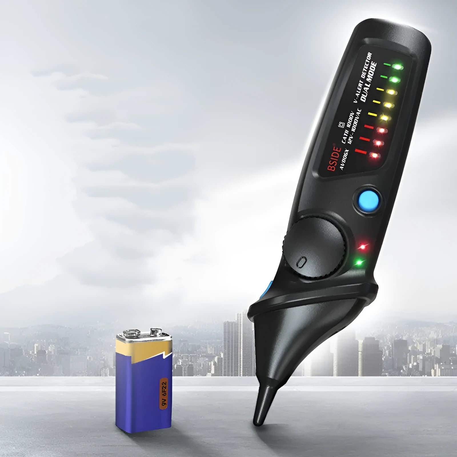 Smart sensor test pencil with round head for high-pressure electrical testing applications
