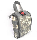 Tactical medical kit with first aid supplies and medicines for outdoor camping and climbing activities