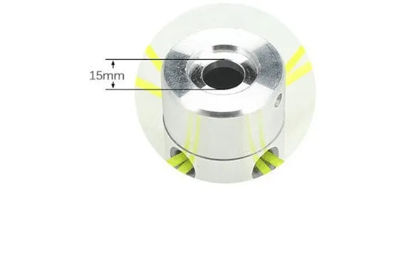 Silver aluminium Luzhu lawn mower grass head kit with four light yellow square cords and a wrench