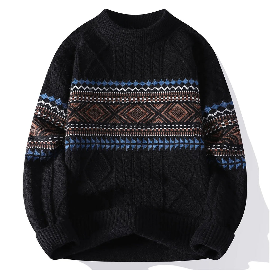 Men's mock neck sweater in beige gray, white, or black, cotton blend pullover, sizes M to 4XL