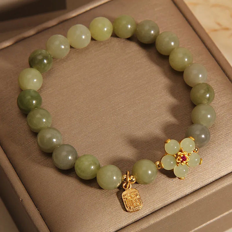 Women's casual bracelet in grey jade colour made from alloy material.