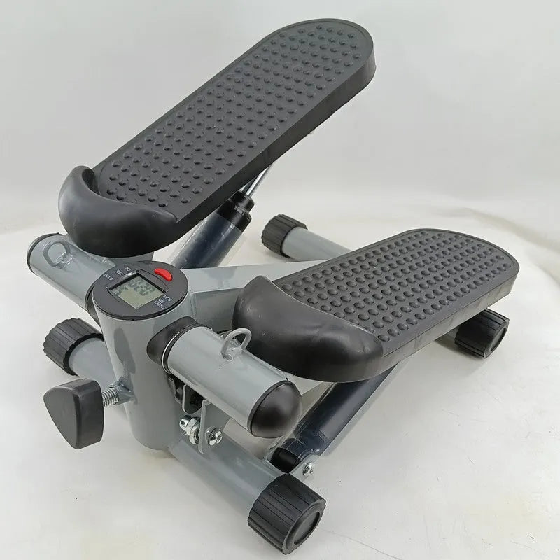 Silver grey hydraulic pedal exercise machine for home waist slimming workouts