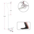 Mobile phone bed bracket with overhead support shelf in black mounted beside bed with phone secured in universal folder