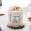 Dried flower decorative aromatherapy candle with floral scent options and optional gift box packaging