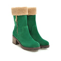 A pair of snow boots with a rubber sole and plush lining in one of four colour options.