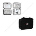 Black and Grey EVA digital storage bag for headphones and electronics accessories.