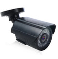 Black HD waterproof CCTV security camera with infrared LEDs around the lens