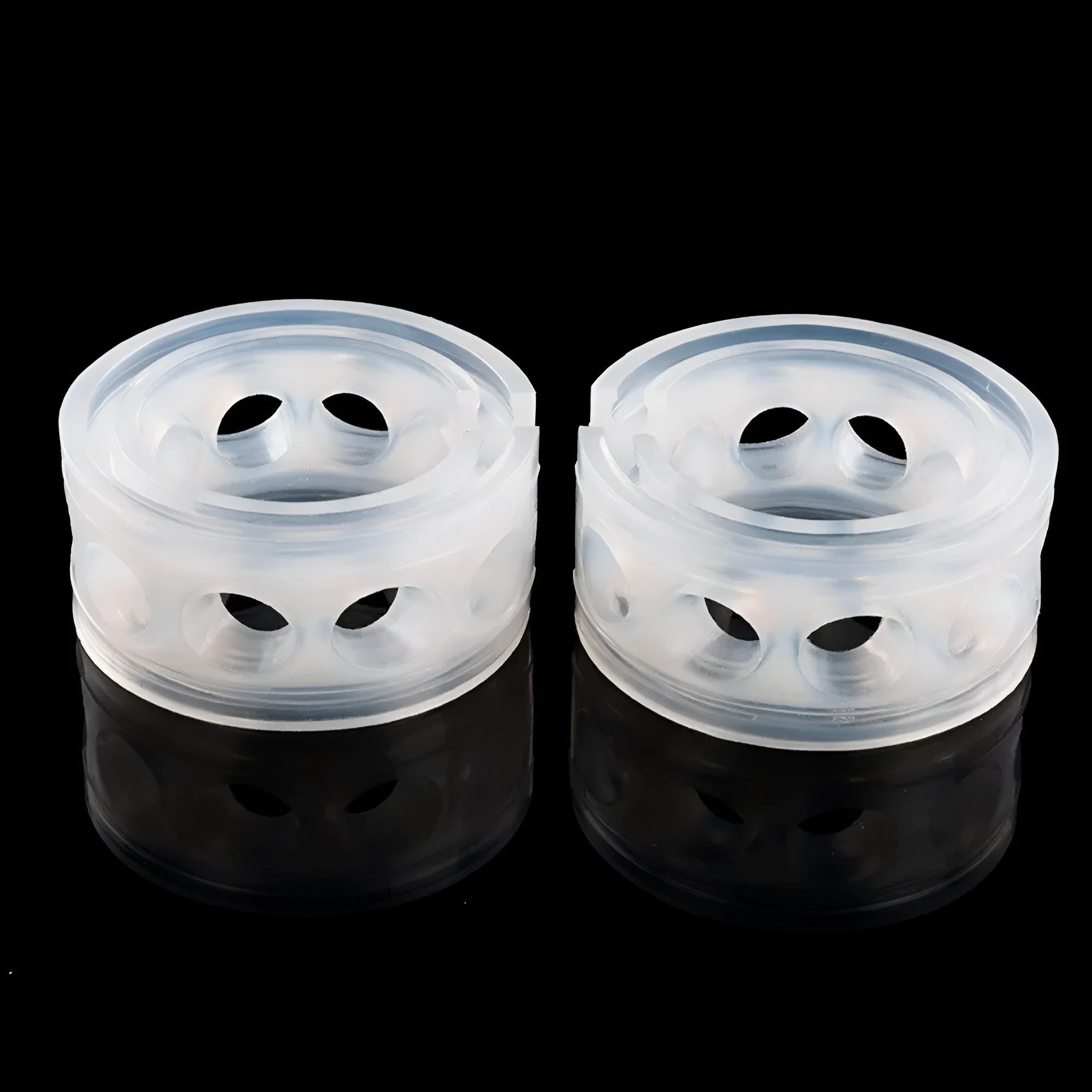 Transparent rubber car spring shock absorber buffer pair for suspension damping modification