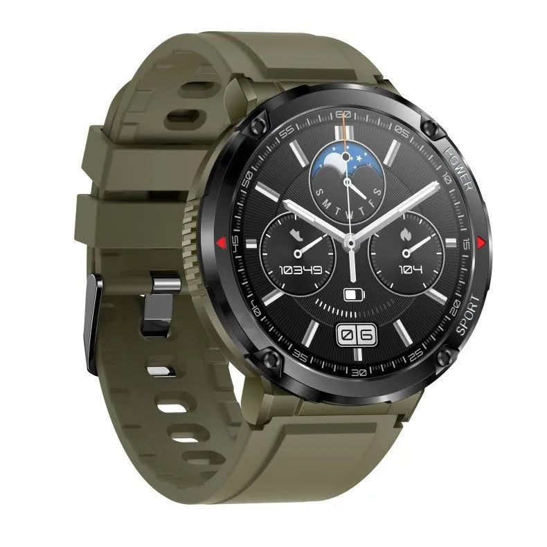 T30 Smart Watch in black with Bluetooth calling and health tracking on wrist.