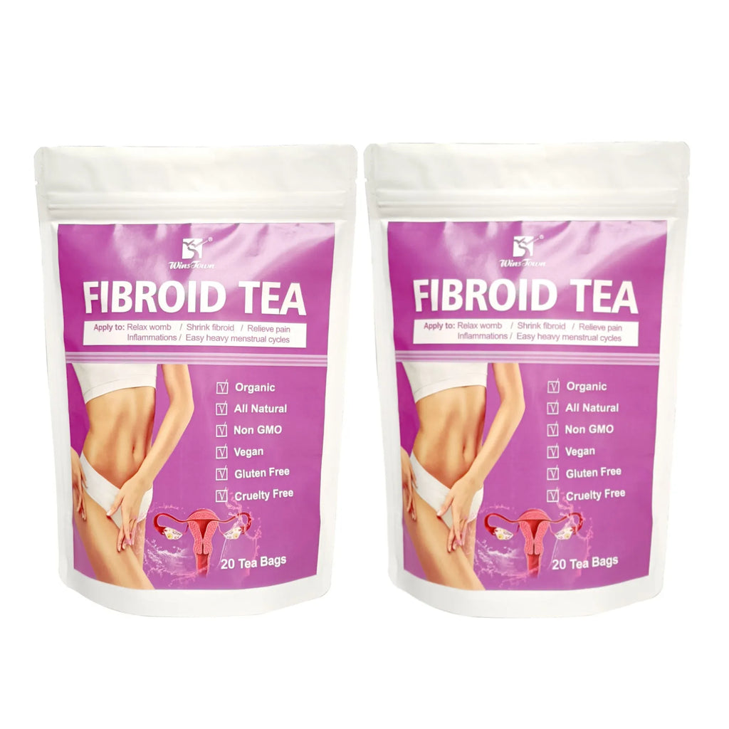 Winstown Fibroid Tea bag package showing herbal tea with cold extract method