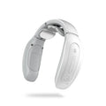 Red and white intelligent cervical massager with display showing six power modes