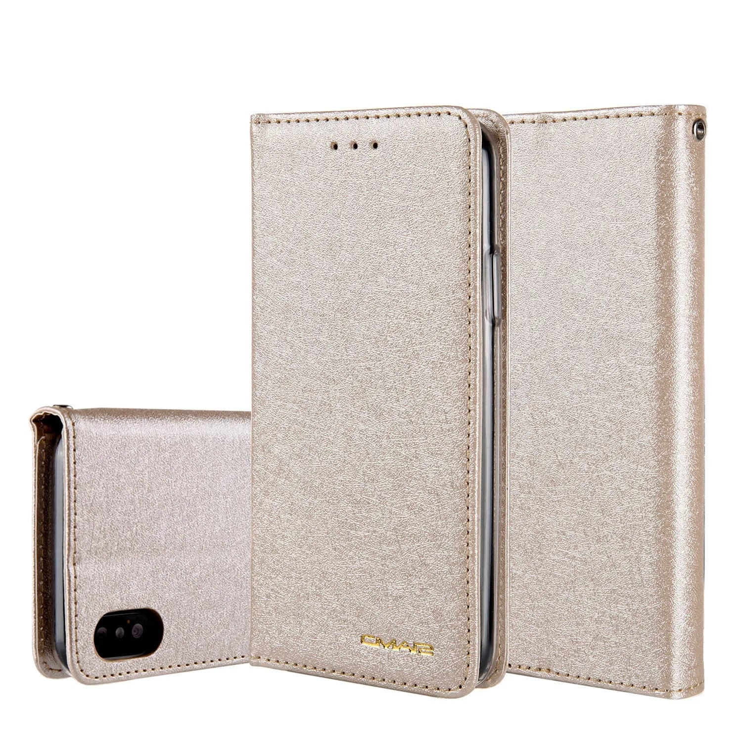 PU leather flip phone case for Apple iPhone with card storage pocket in multiple colour options