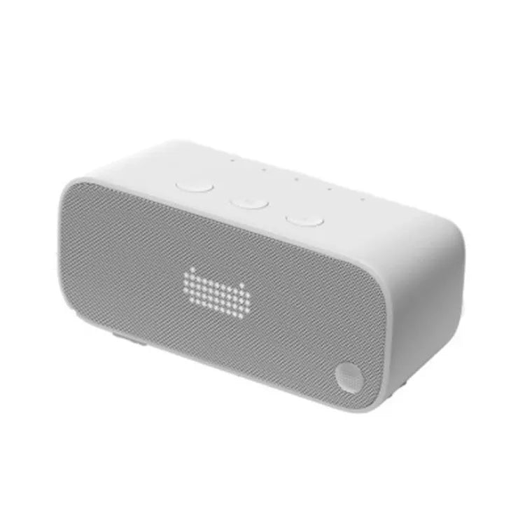 Elf sugar cube artificial intelligence smart WiFi speaker in blue, green, red, or white colours with front-facing bookshelf design