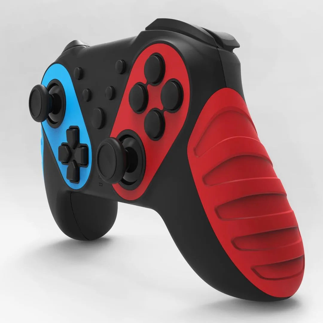 Red and blue wireless Bluetooth gamepad for Nintendo Switch and PC, model STK-7032SN.