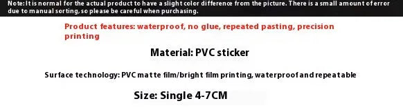 Fresh candy small object waterproof decorative stickers for bullet journals measuring 4-7cm