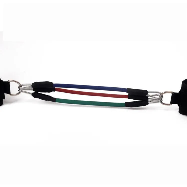 Black taekwondo leg training pull rope set for explosive force development