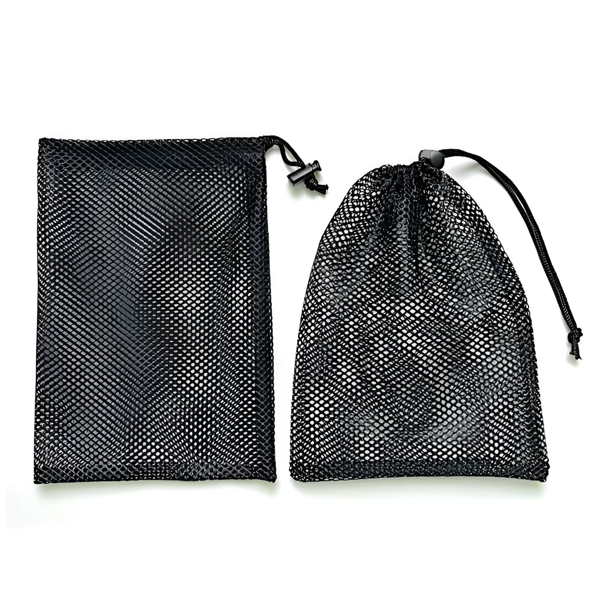 Black mesh drawstring storage bag for children's water ball toys in three size options