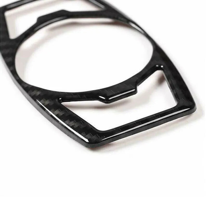 Carbon fibre decorative patch for Ford F150 Raptor headlight control housing on dashboard