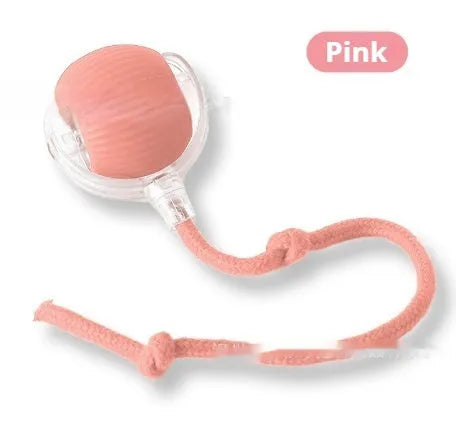 Self-moving silicone cat rolling ball toy in multiple colour options