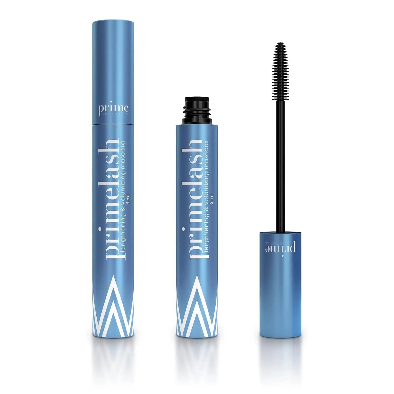 Eye black make-up tool with a small brush head and integrated comb for eyelash application and grooming.