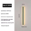 150cm outdoor LED strip wall lamp with wrought iron construction and IP65 waterproof rating