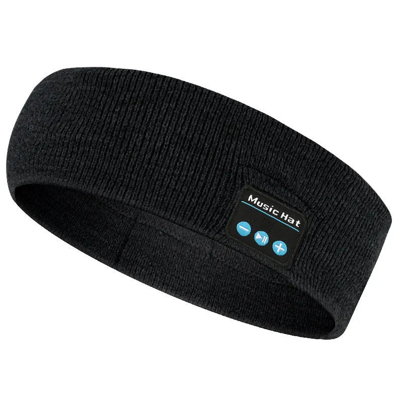 Bluetooth 5.4 sport headband with removable ear cushions in black, dark grey and grey-white colours