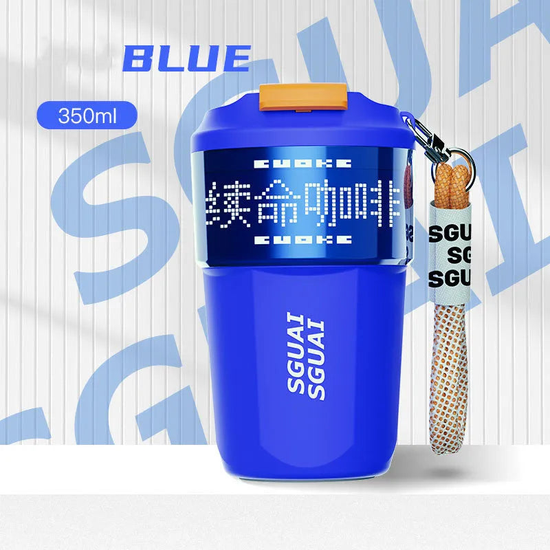 Creative portable stainless steel coffee cup with 50mL capacity in Japanese style, showing colour options