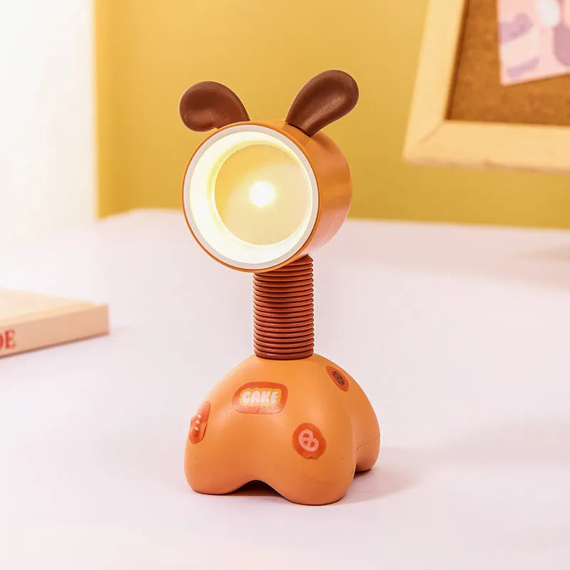 DIY magnetic cartoon night lamp with adjustable base and battery power