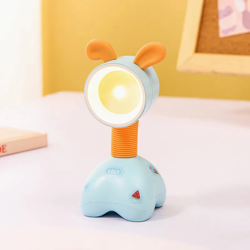 DIY magnetic cartoon night lamp with adjustable base and battery power