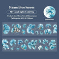 Six rolls of nature-themed decorative stickers showing gentle ginkgo, maple leaf, and blue fallen leaves colour variations
