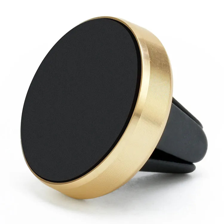 Magnetic car air vent phone holder in five colours: rose gold, gold, black, red, silver