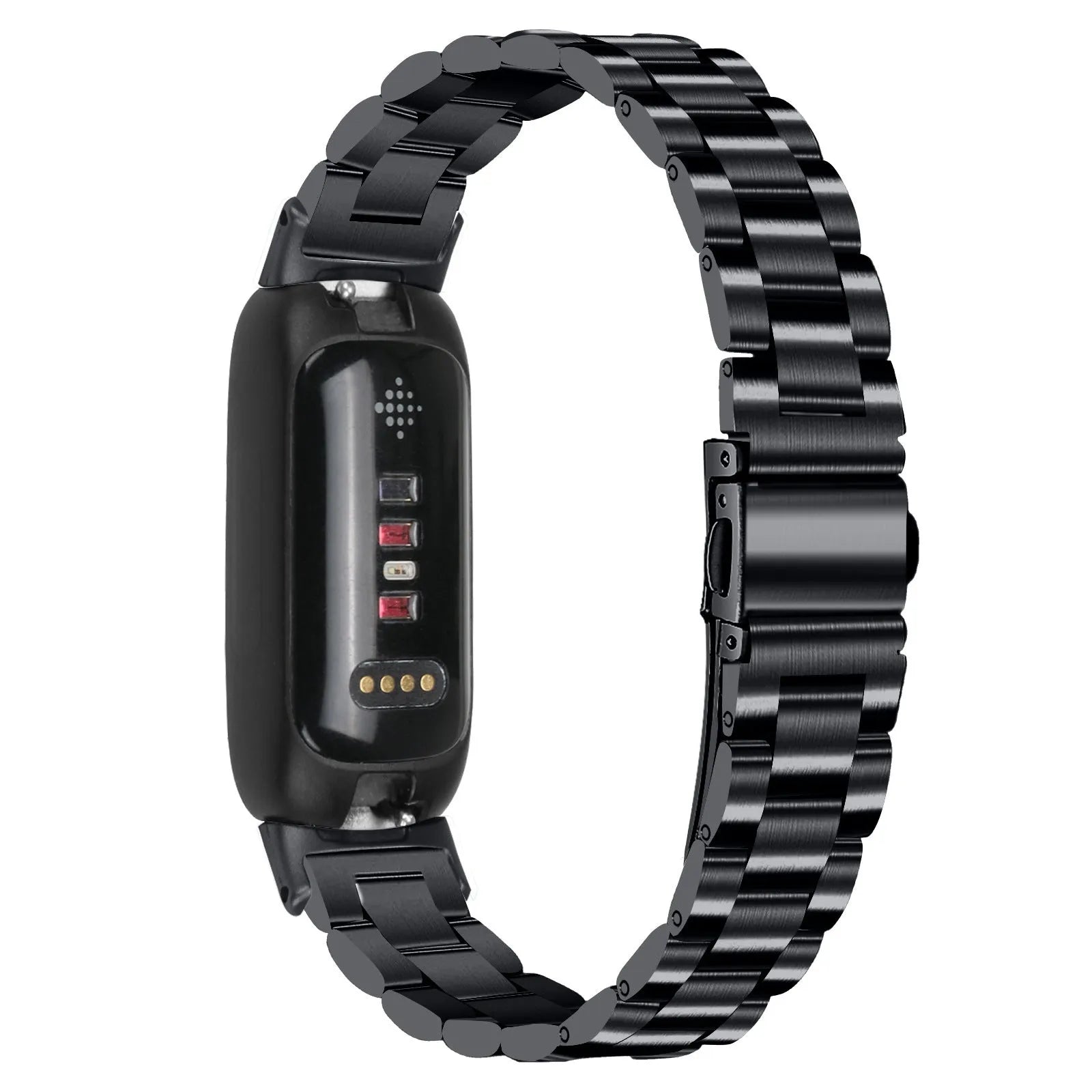 Stainless steel Fitbit Inspire 3 watch strap in multiple colour options showing 175mm length and 12mm connector