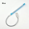 Aluminum alloy spiral USB LED night light in silver colour on desk