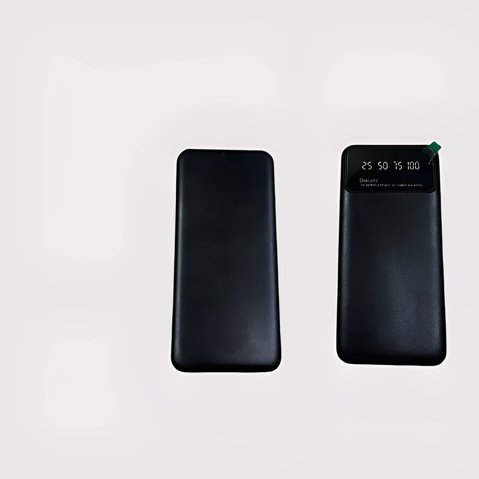 Black ultra-thin 10000mAh power bank showing compact 67x140mm dimensions