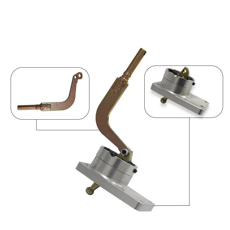 Silver aluminium alloy short shift lever for Horton vehicle manual transmission