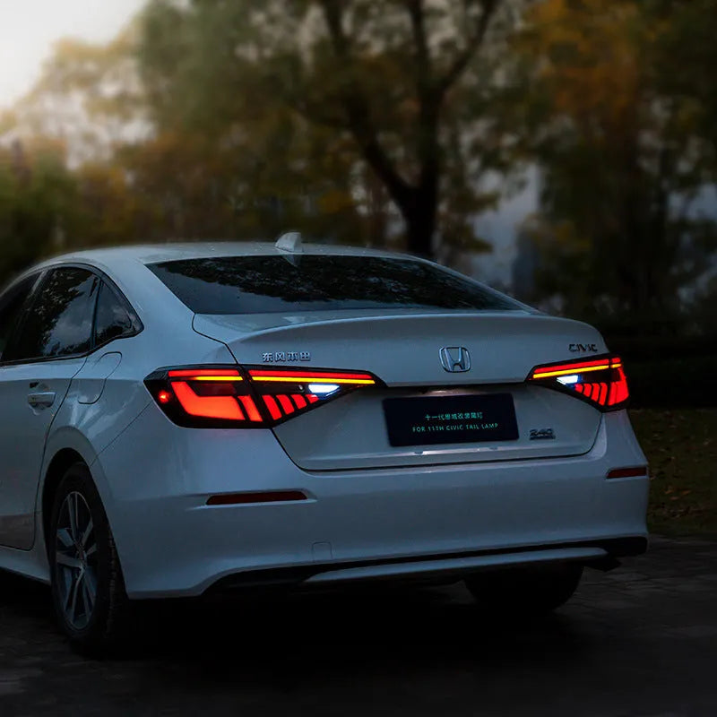 11th generation Honda Civic LED taillight assembly with dynamic streamer turn signals
