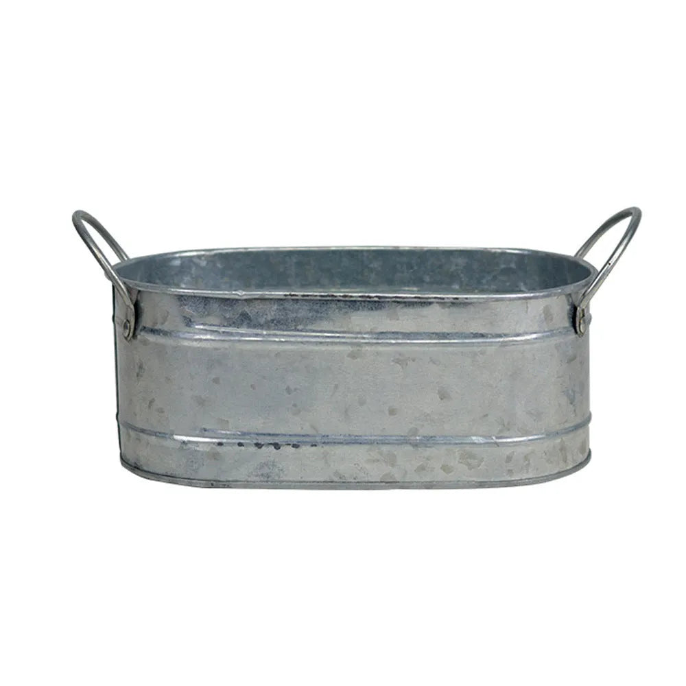 Iron sheet succulent flowerpot for desktop use with corrosion-resistant construction