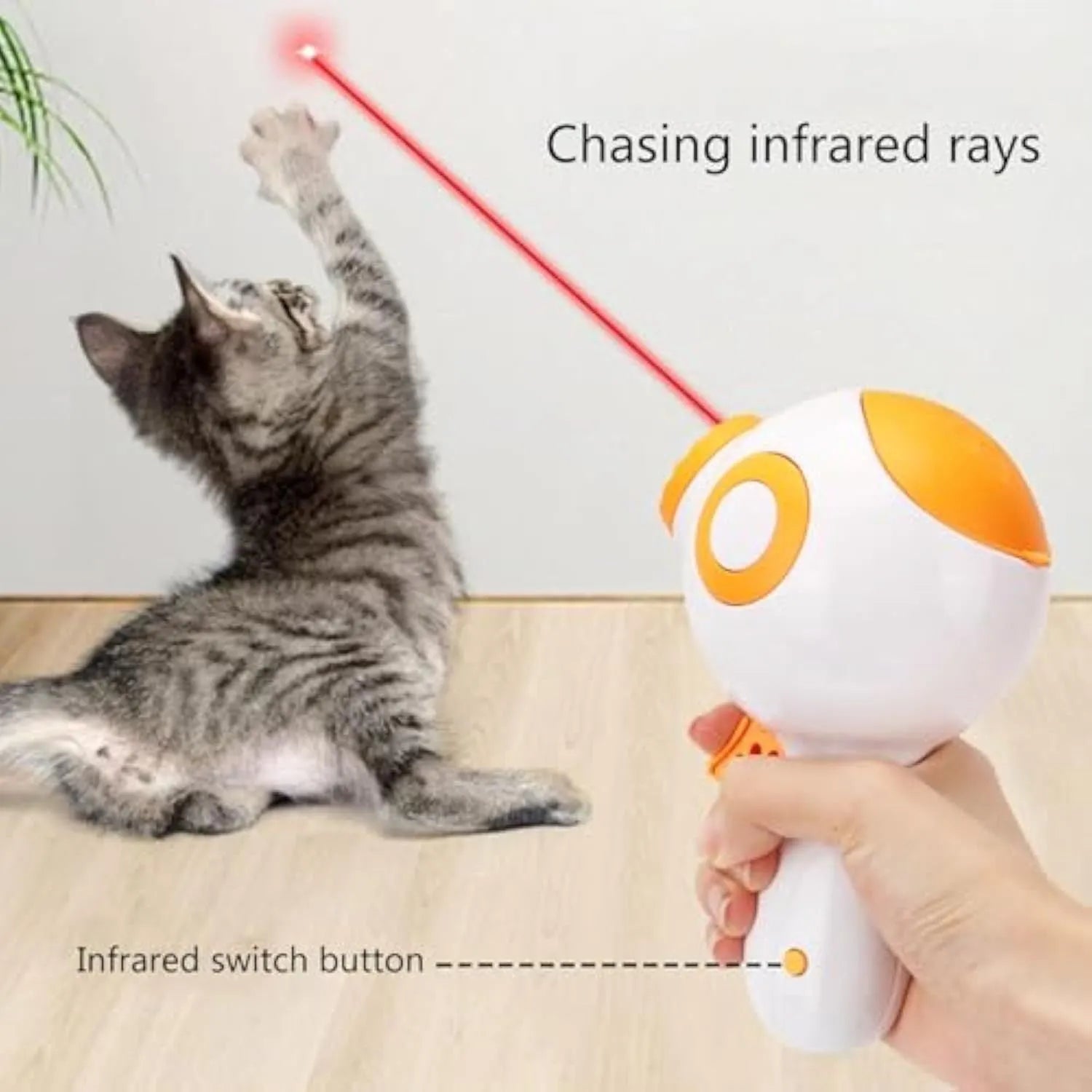 Green, orange or pink dog treat launcher toy for interactive feeding and training
