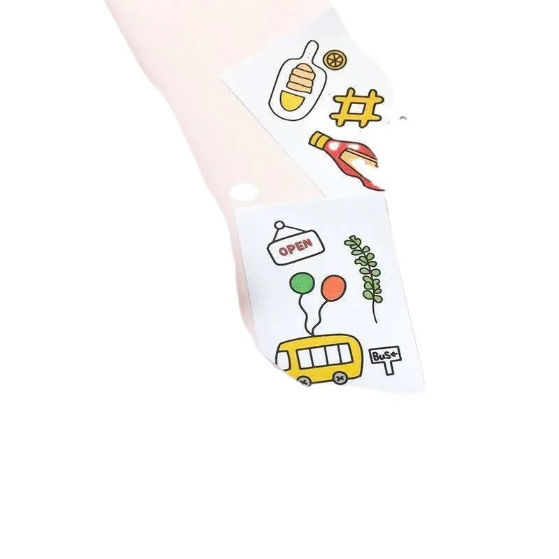 Japanese cartoon character stickers showing Sweet Sauce, Mint Summer, and Fat Chai Jun designs at 40x60mm size