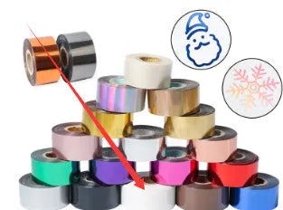 Roll of electrochemical aluminium hot foil stamping paper for leather and plastic branding