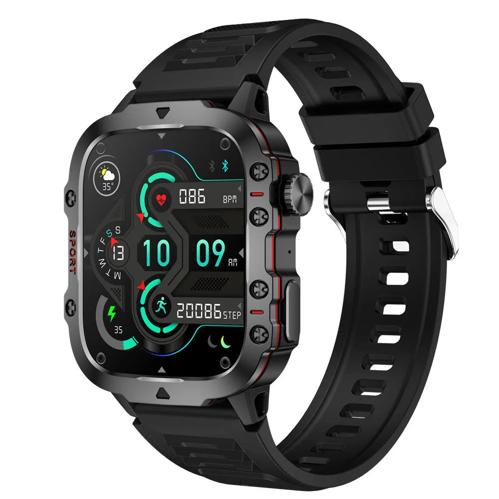 QX11 Smart Bluetooth Watch with TFT touch screen showing fitness tracking functions