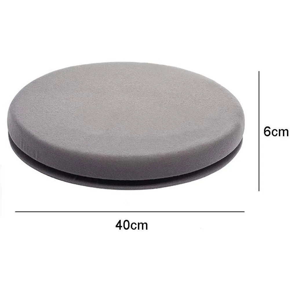 360-degree rotating car seat cushion with non-slip base, shown on a car seat.
