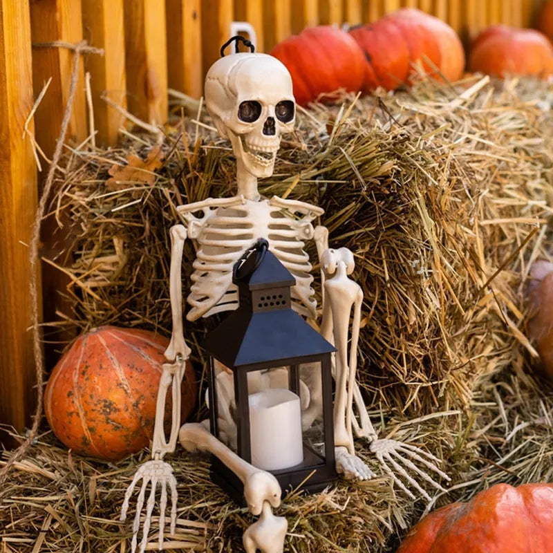 90cm movable joint plastic Halloween skeleton model in standing position