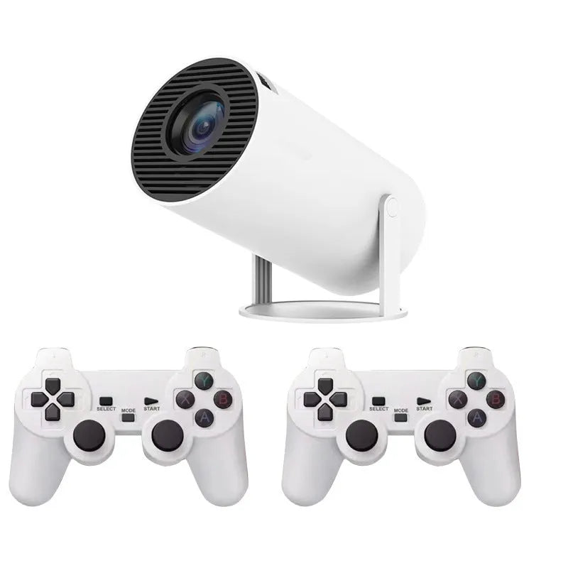 White Barrel X10 PLUS portable smart wall projection game machine HD projector with gamepad and remote control