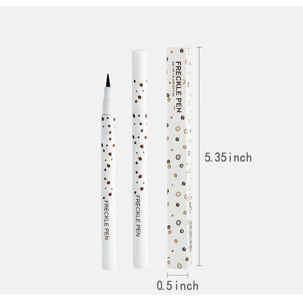 Dark brown waterproof freckle pen with precision tip for natural-looking face and body makeup.
