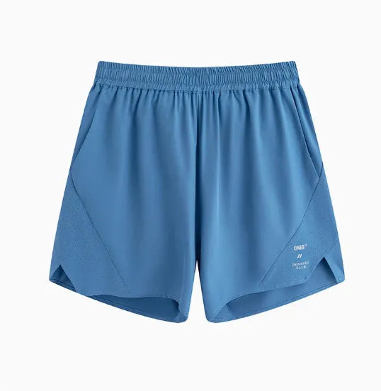 Men's black spandex running shorts with laser-stitched seams for breathability, shown in an athletic pose.