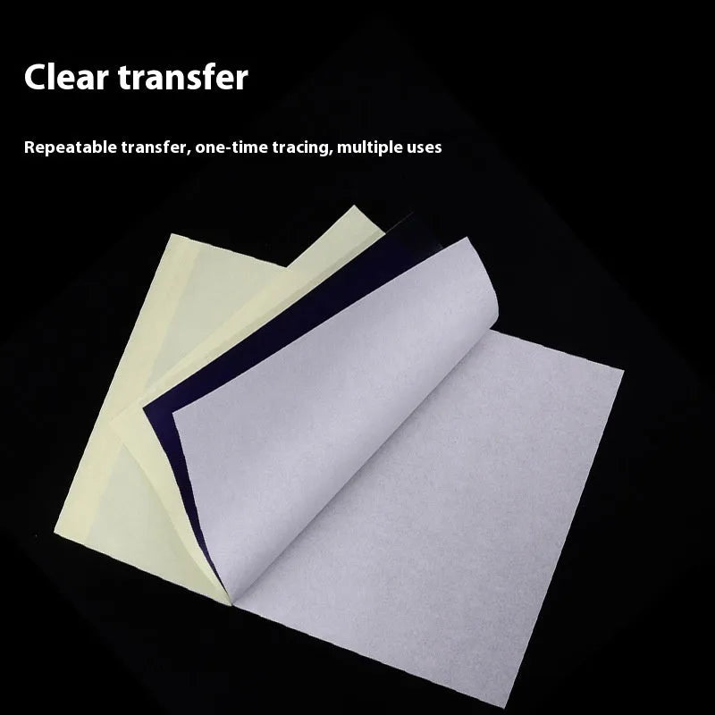 A4 tattoo transfer paper with hand drawing lines and transfer gel for stencil creation
