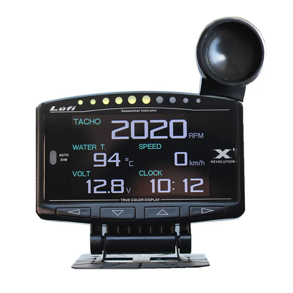 X1 Automotive OBD diagnostic instrument with metal case and LED display